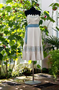 American Blue and White Dress