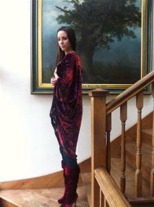 silk devore jacket (long)